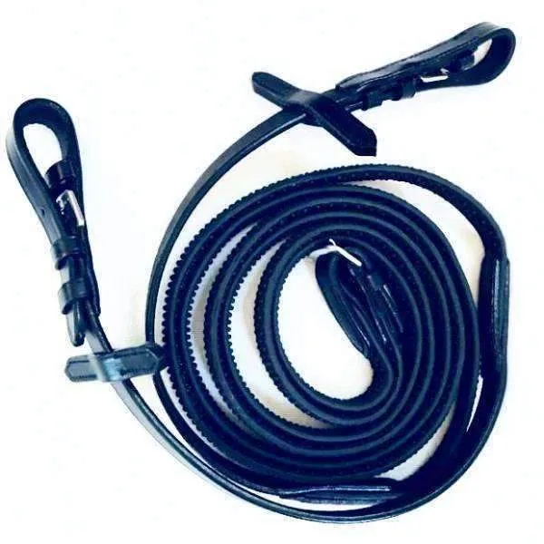 Pebble Grip Reins with Leather/Buckle Ends