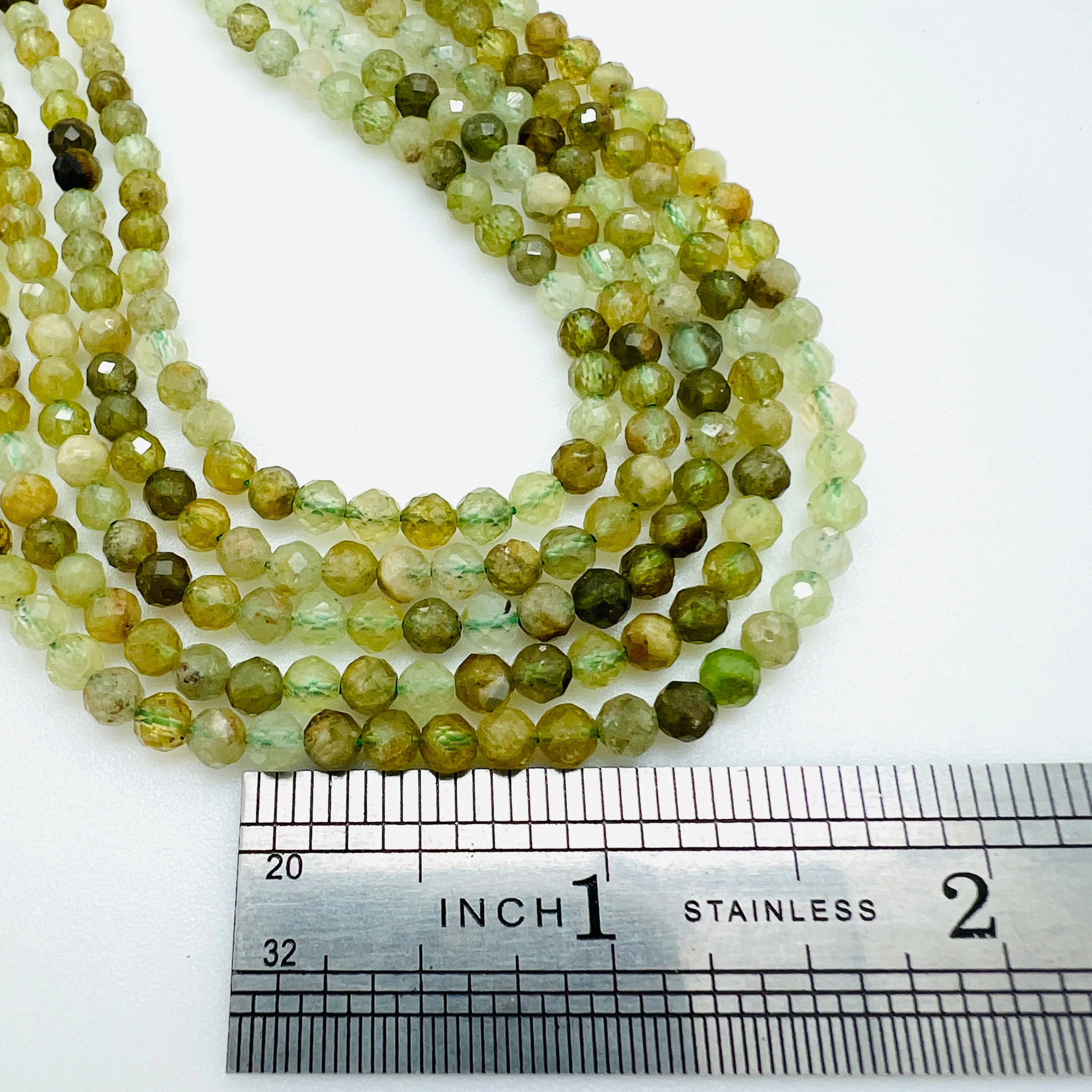 Peridot Faceted Rounds - 4mm