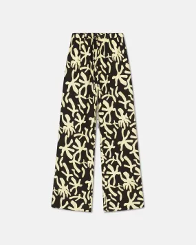 Polyka - Sale Printed Crepe Pants - Reef