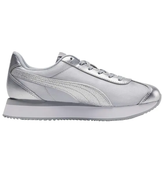 Puma women's sneakers shoe Turino Stacked Glitter 371944 03 silver