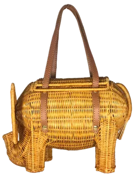 Richard Elephant Wicker Bag