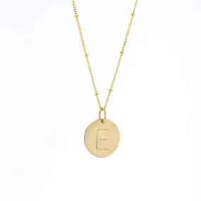 Round Letter Necklace