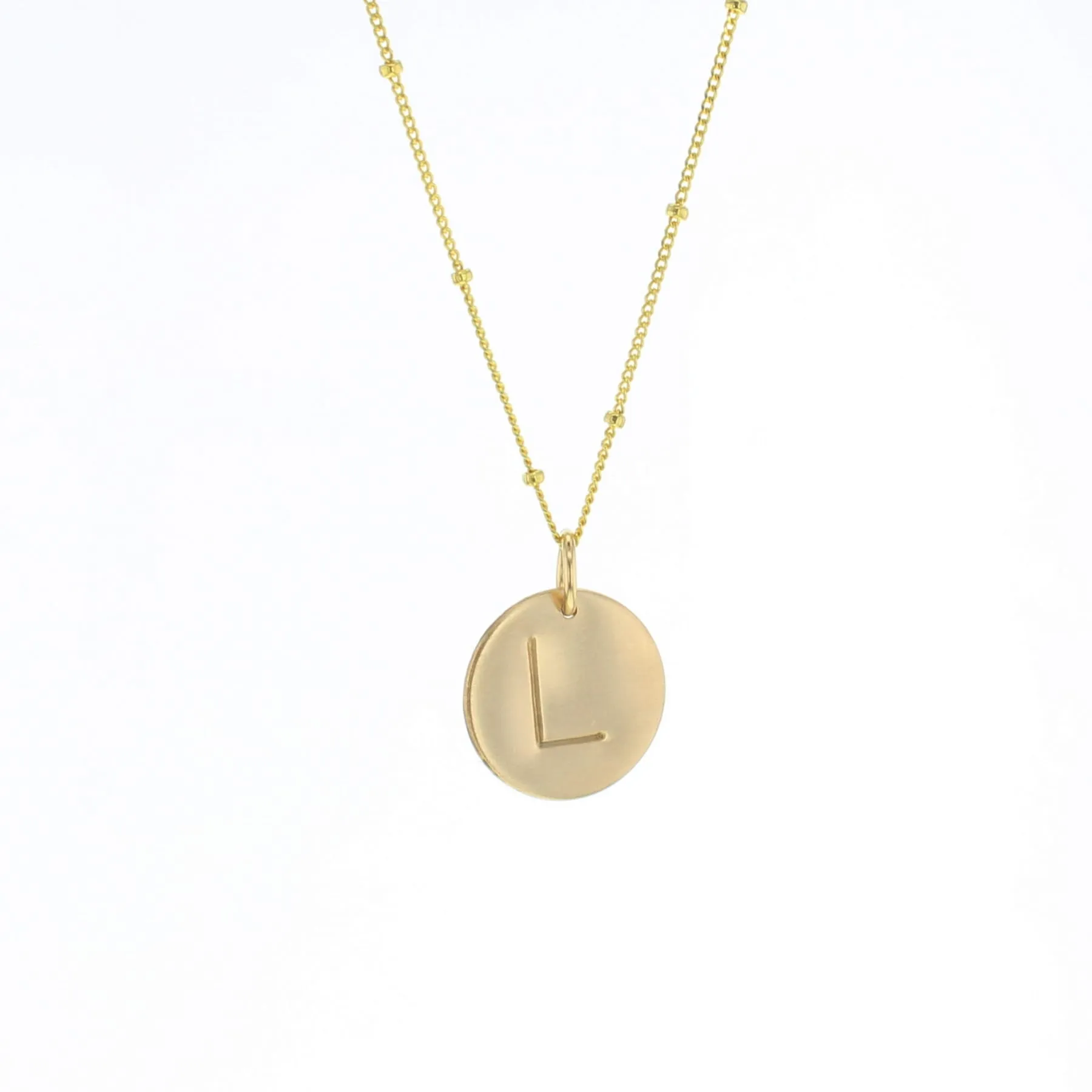 Round Letter Necklace