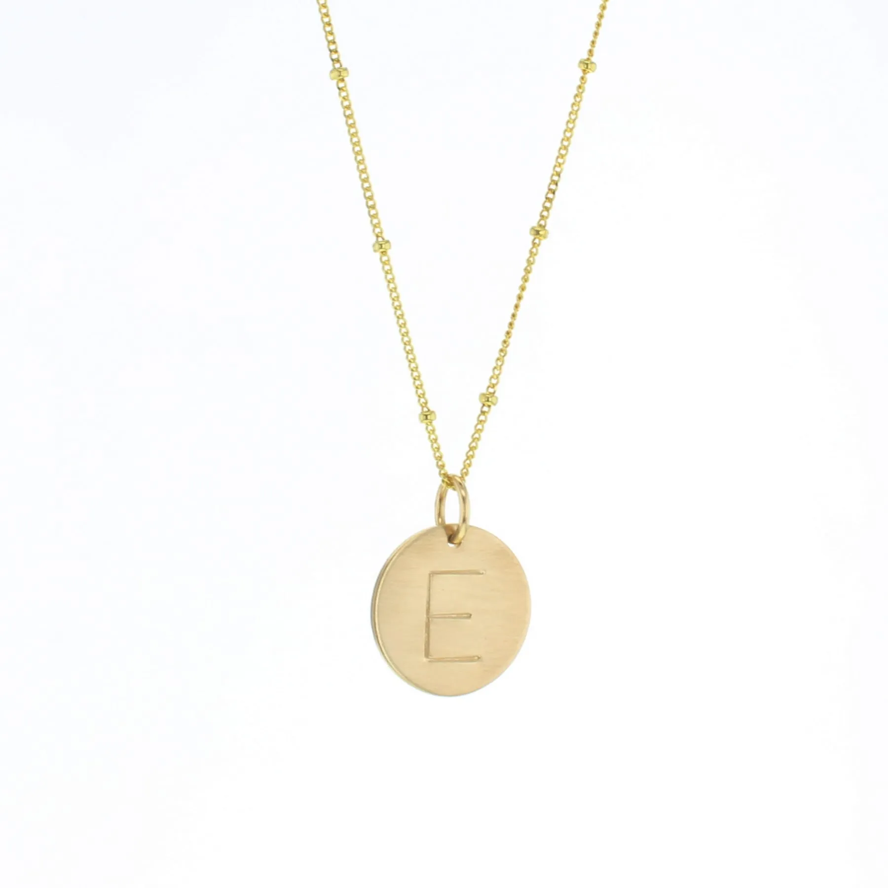 Round Letter Necklace