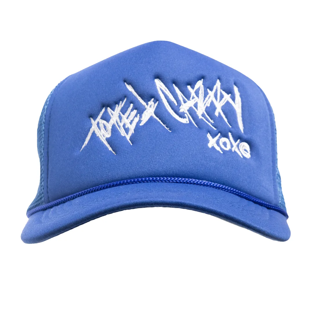 Royal Blue Tote&Carry XO Design Trucker Hat