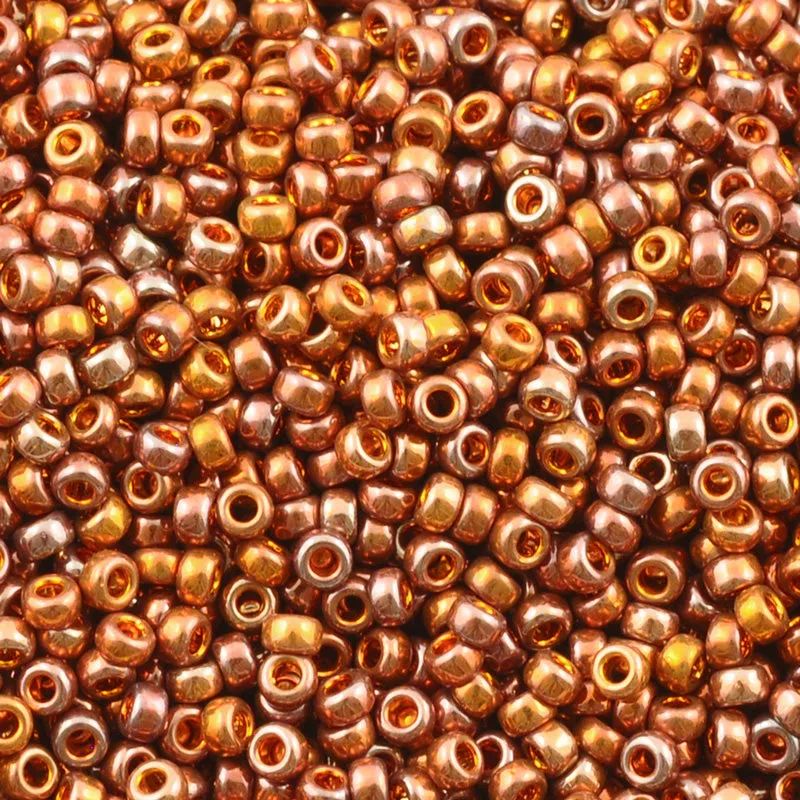 Seed Beads-15/0 Round-1984 Red Gold Iris-Miyuki-7 Grams