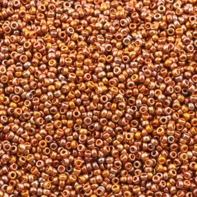 Seed Beads-15/0 Round-1984 Red Gold Iris-Miyuki-7 Grams