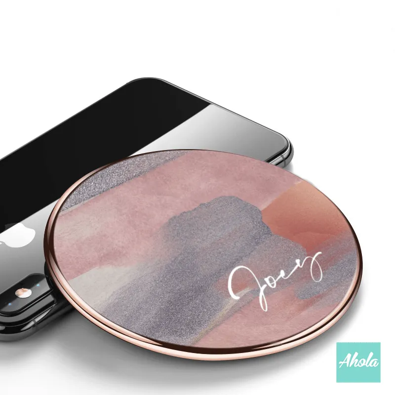 【Silver Foil】15W Ultra thin FastWireless Charger Pad 銀箔名字無線差電板