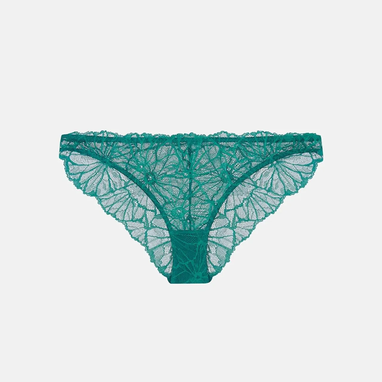 Simone Graphic Lace Knicker in Dark Green