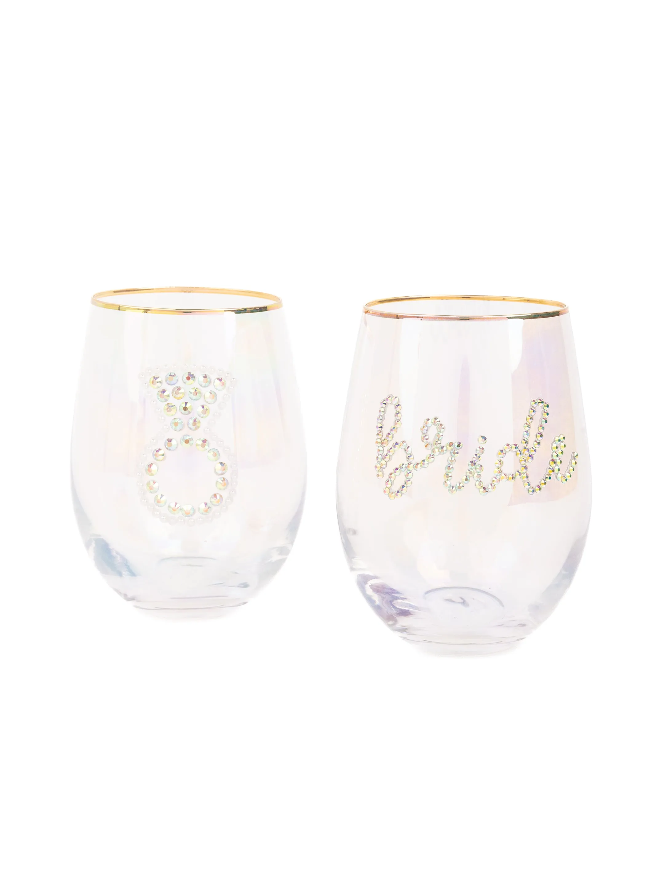 Stemless Wine Glass | Rhinestone Ring