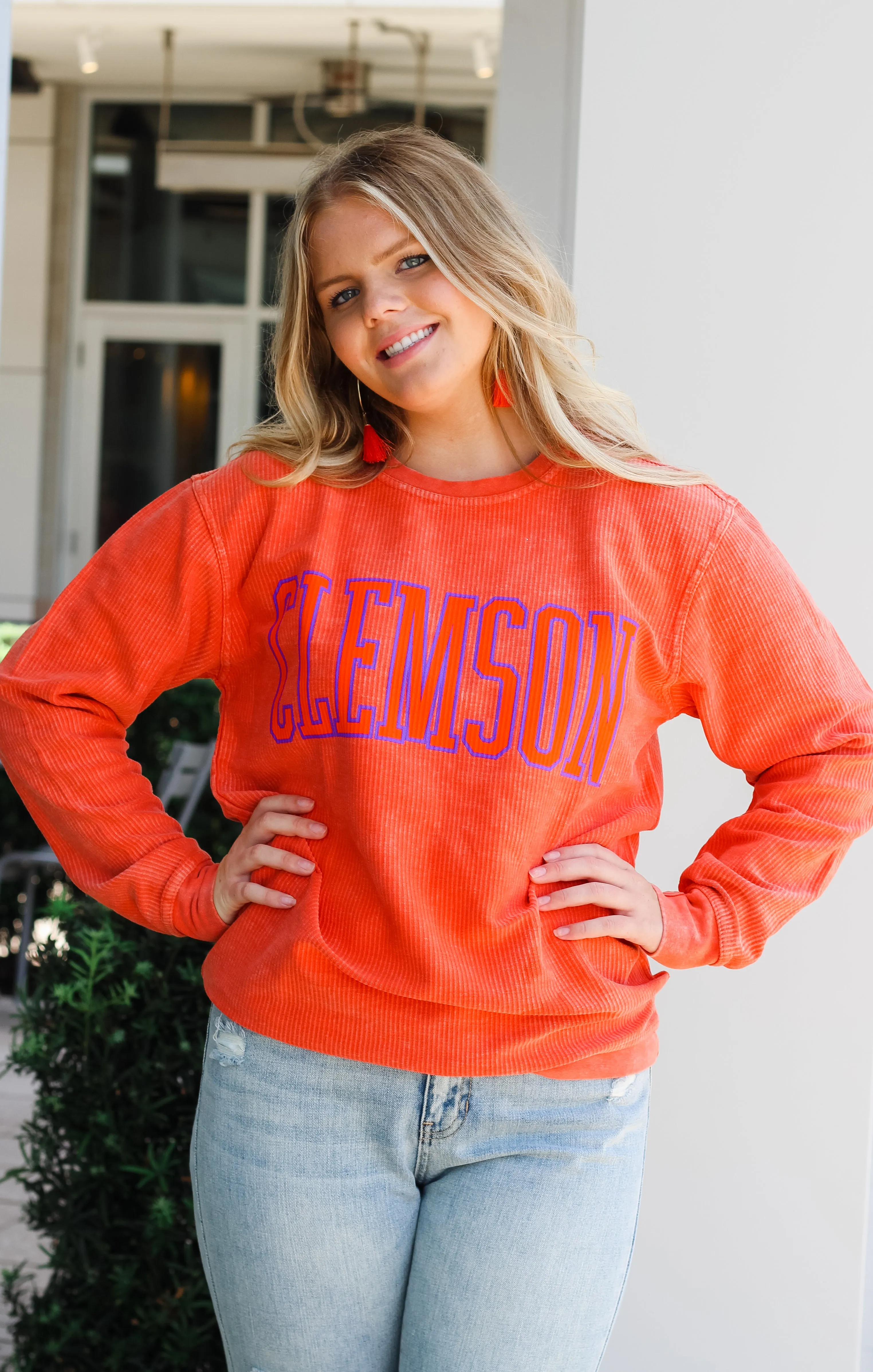 The Clemson Southlawn Comfy Cord Pullover