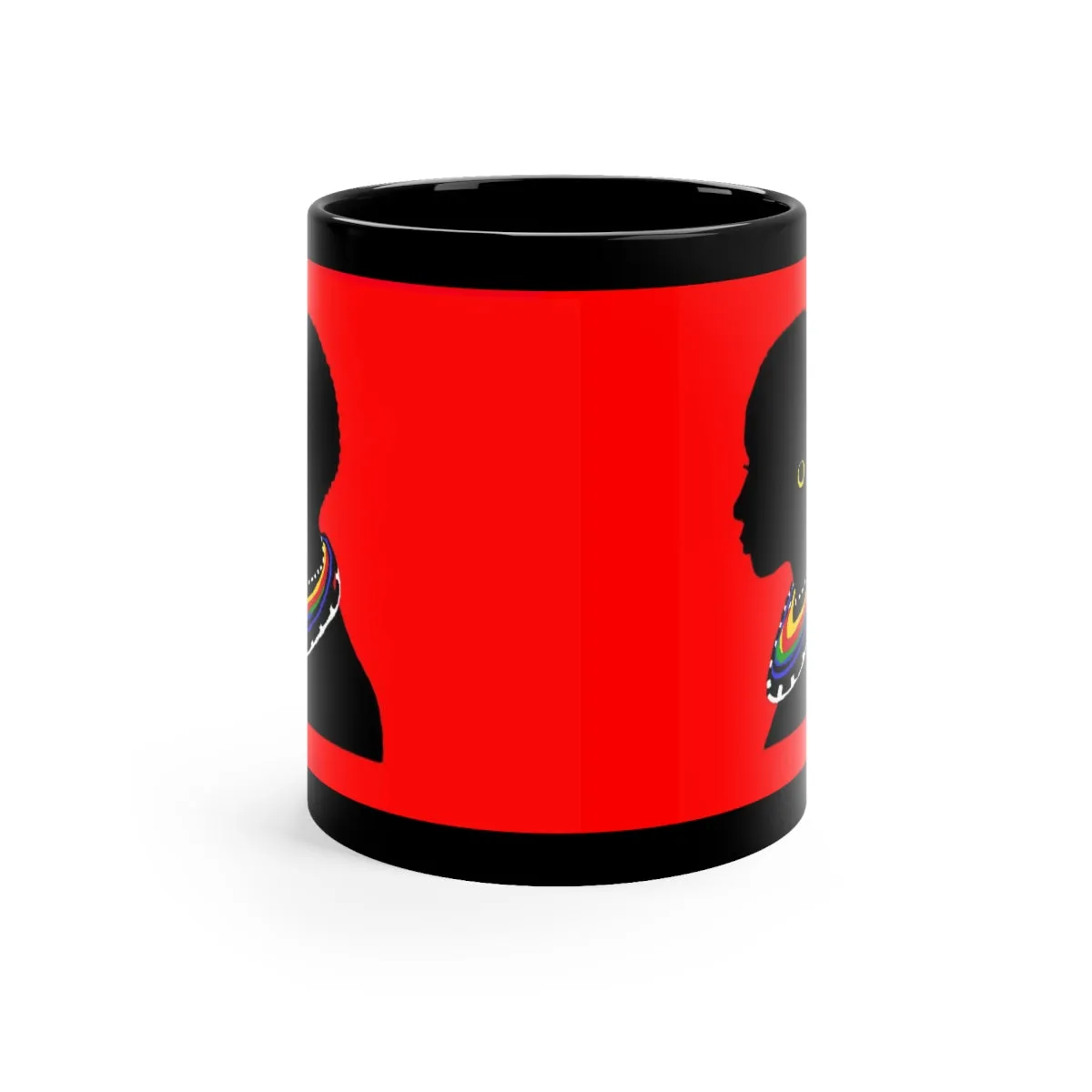 The Tribal Mug in Red 11oz Black