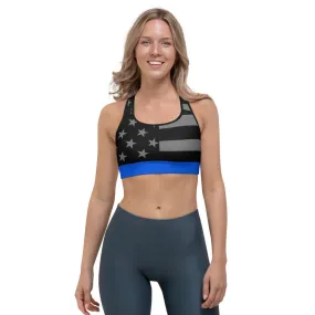 Thin Blue Line Flag Sports bra