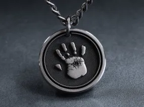 TITANIUM - Real 3D Handprint Necklace