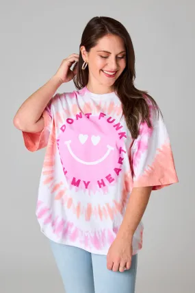 Tweety Oversized Tie-Dye Tee - Don't Funk With My Heart