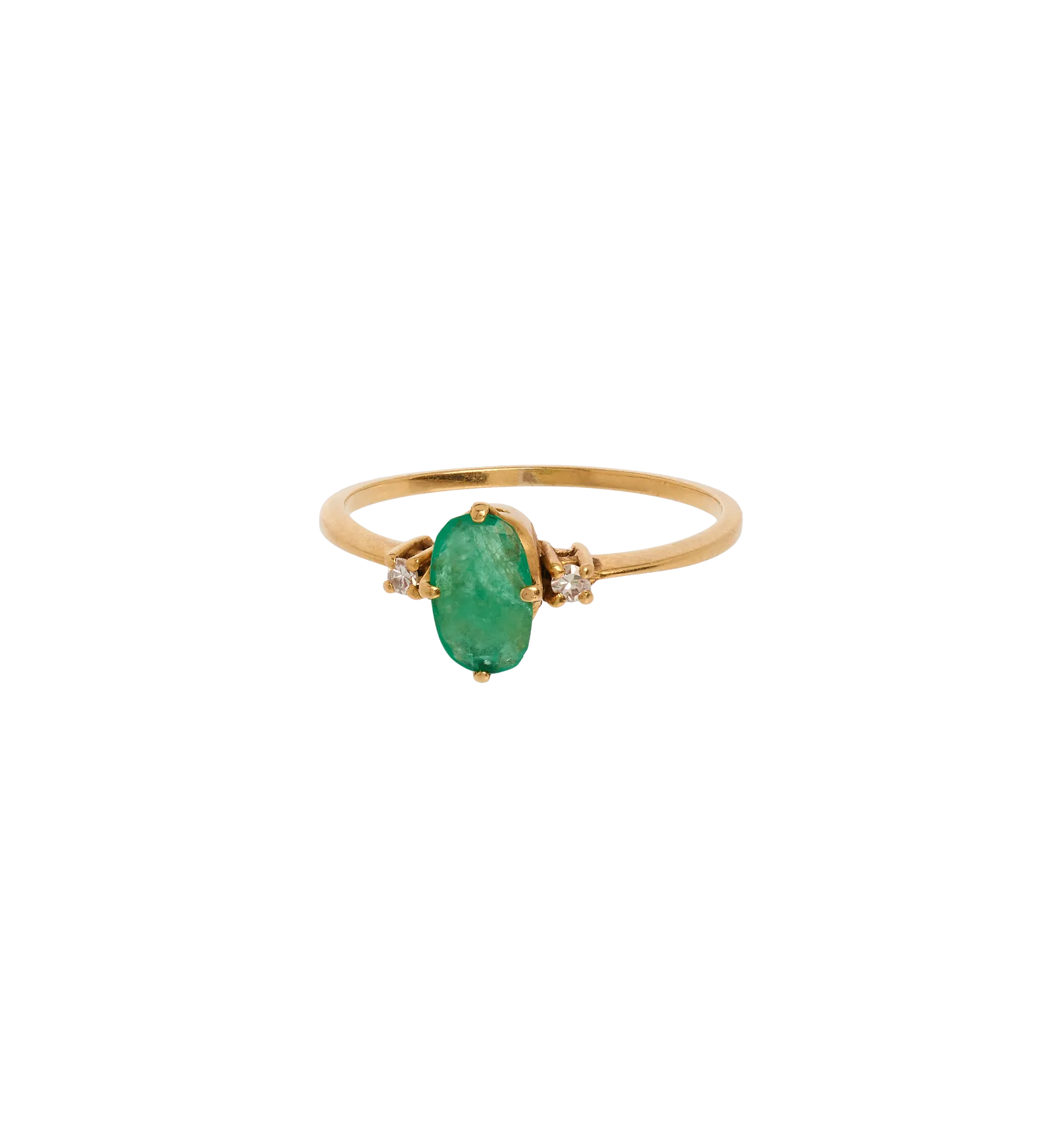 Vintage Emerald and Diamond Dew Ring