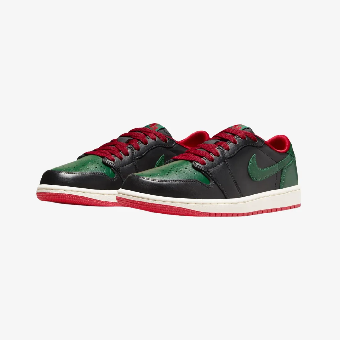 womens jordan 1 low og (black/gorge green)